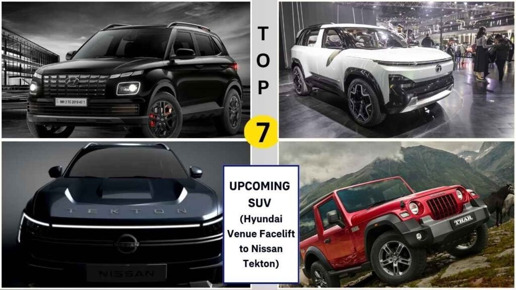 Top 7 upcoming SUVs in India including Hyundai Venue Facelift, Nissan Tekton, and more launching in 2025
