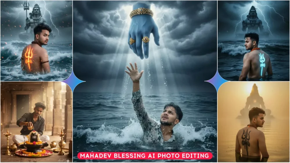 Google Gemini Mahadev Blessing Ai Photo Editing Prompts 2025 With Real Face