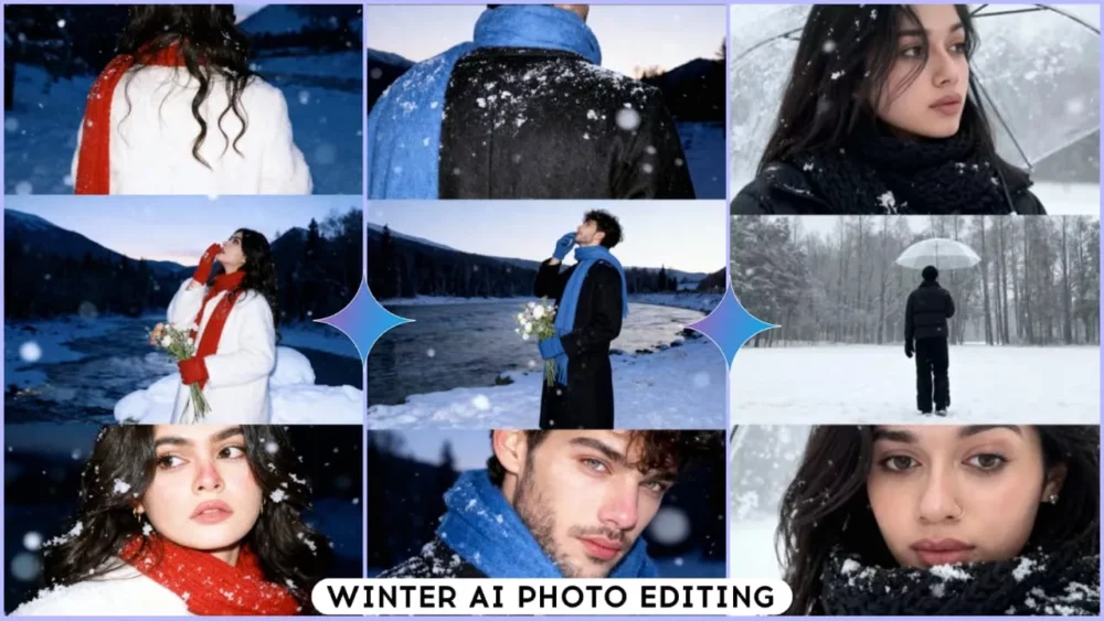 Google Gemini 3 Layer Snowfall Ai Photo Editing Prompts 2025